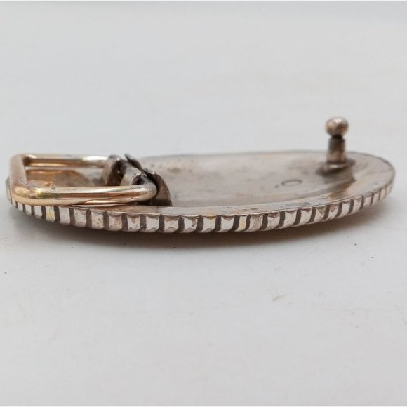 Justin Champion Belt Buckle Vintage Rodeo Cowboy Small Western Wear - Picture 4 of 7